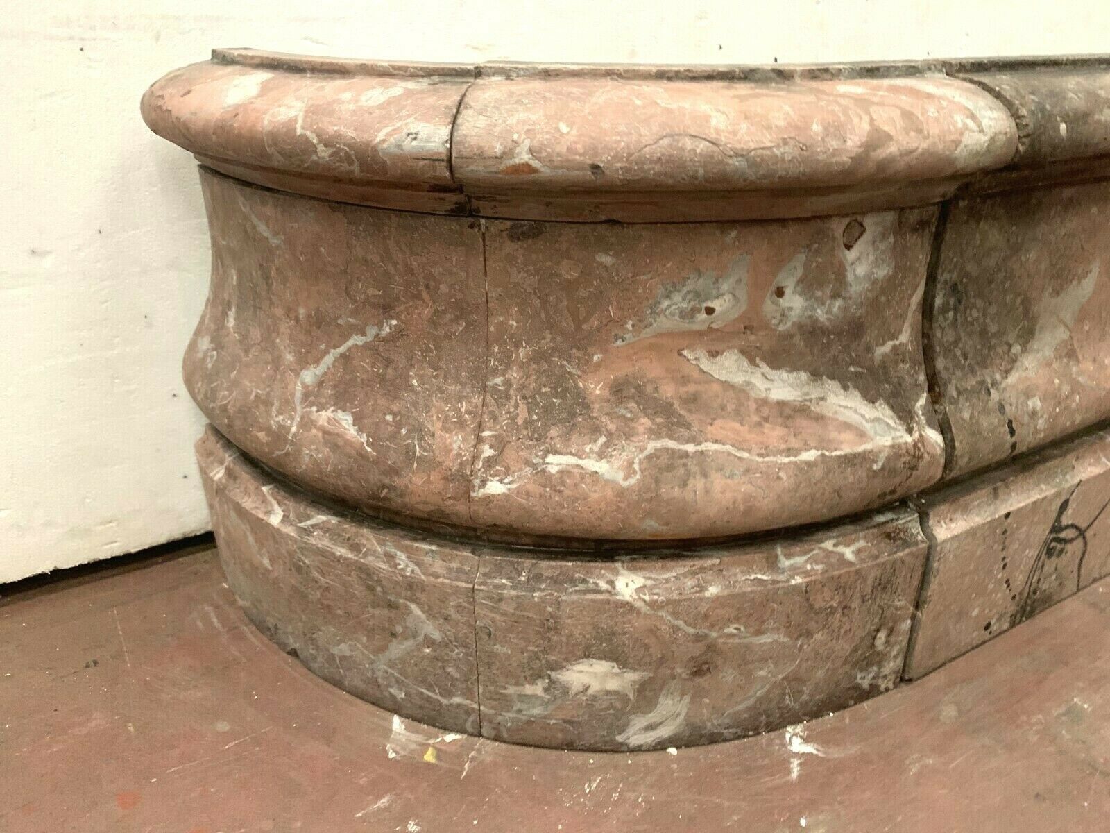 19th Century Breccia Marble Building Entrance Planter photo furniture