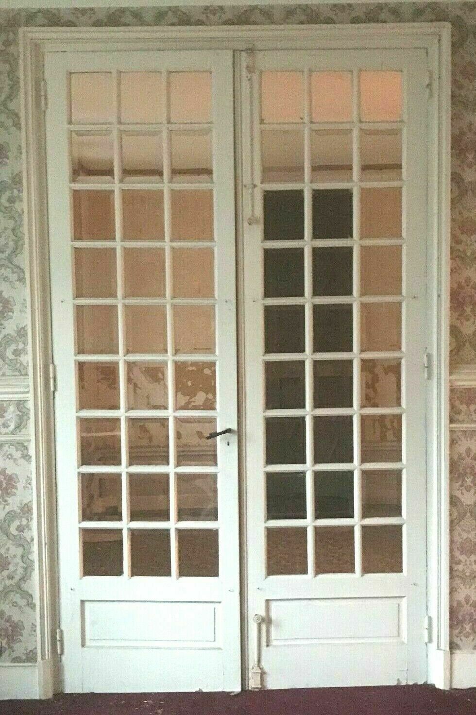 Double Partition Doors Small Bevelled Tiles XX Century