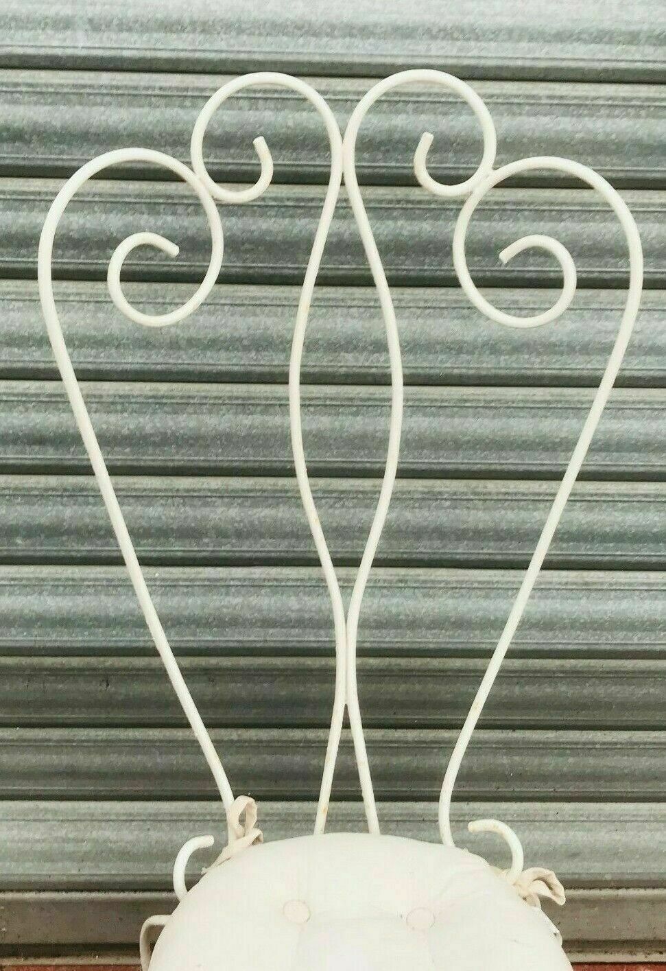 Pair Of 20th Century Patinated Wrought Iron Garden Chairs Armchairs photo vinterior