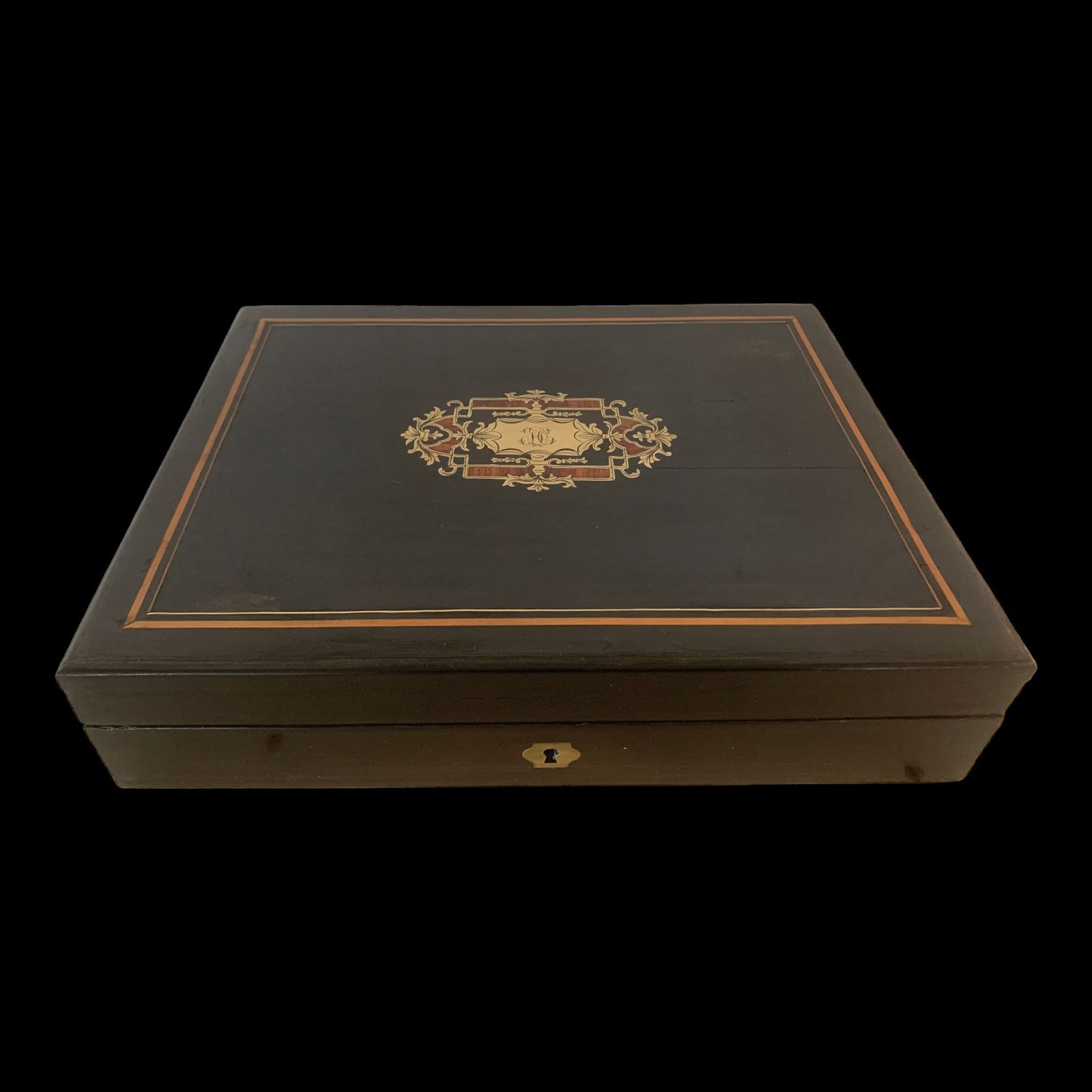 Box Tokens In Blackened Wood Box Napoleon III Boulle Marquetry Twentieth Century