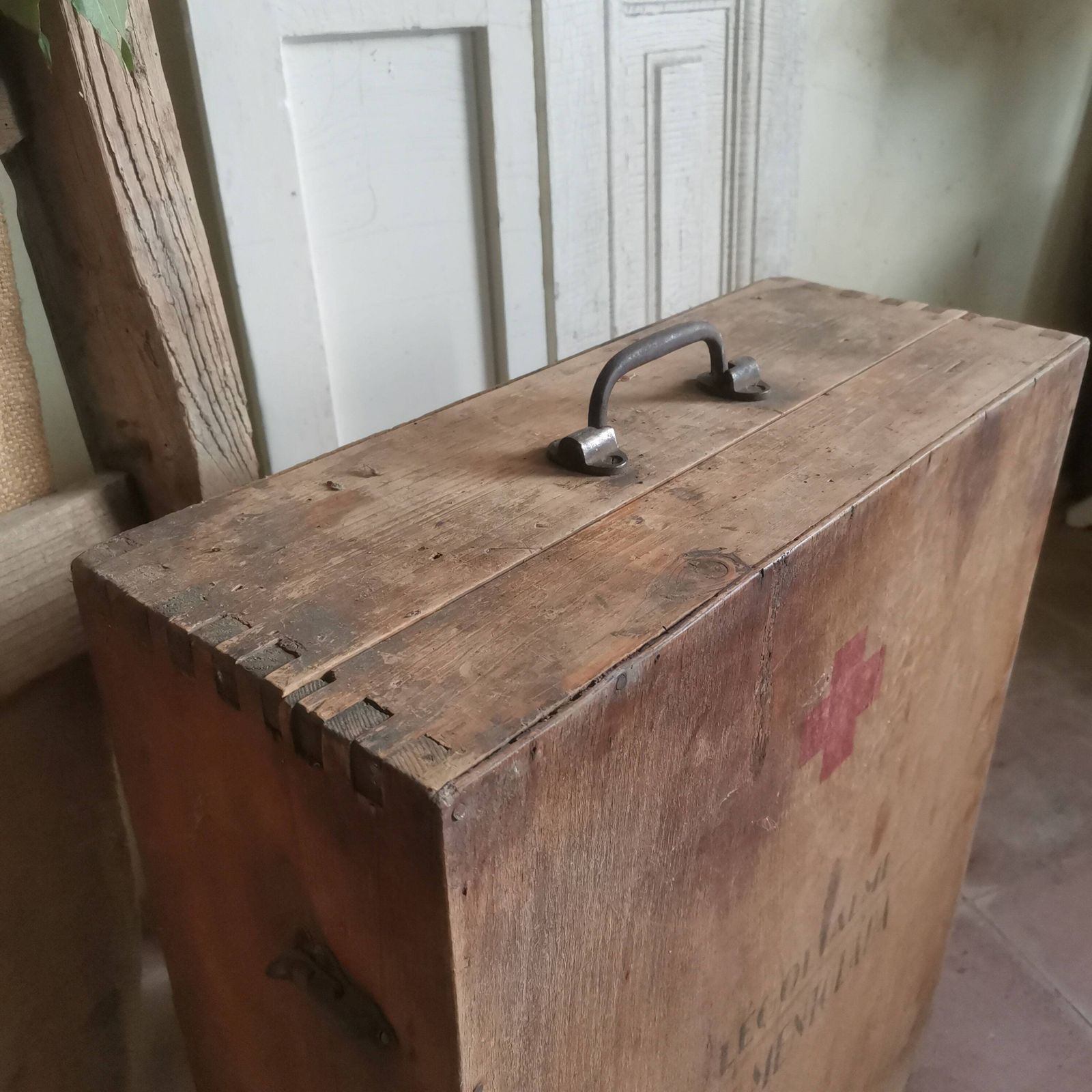 First Aid Box Apothecary Vintage Hungarian Medical First Aid Wooden Box, Collectible, Bespoke Medicine Box, Red Cross , Old And Nostalgic photo Home Decor