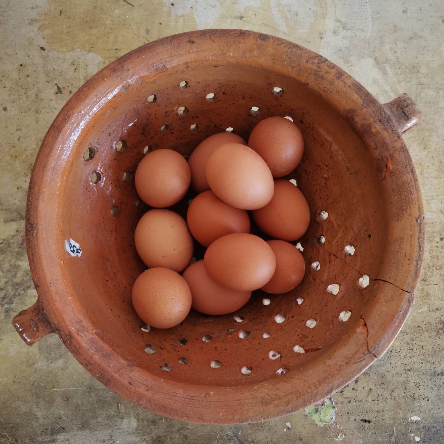 Set Of 2 Broken Terracotta Earthenware Hungarian Vintage Clay Handmade Pottery Jug And Colander Water Wine Flowers 30 40's Pot Bowl photo buy