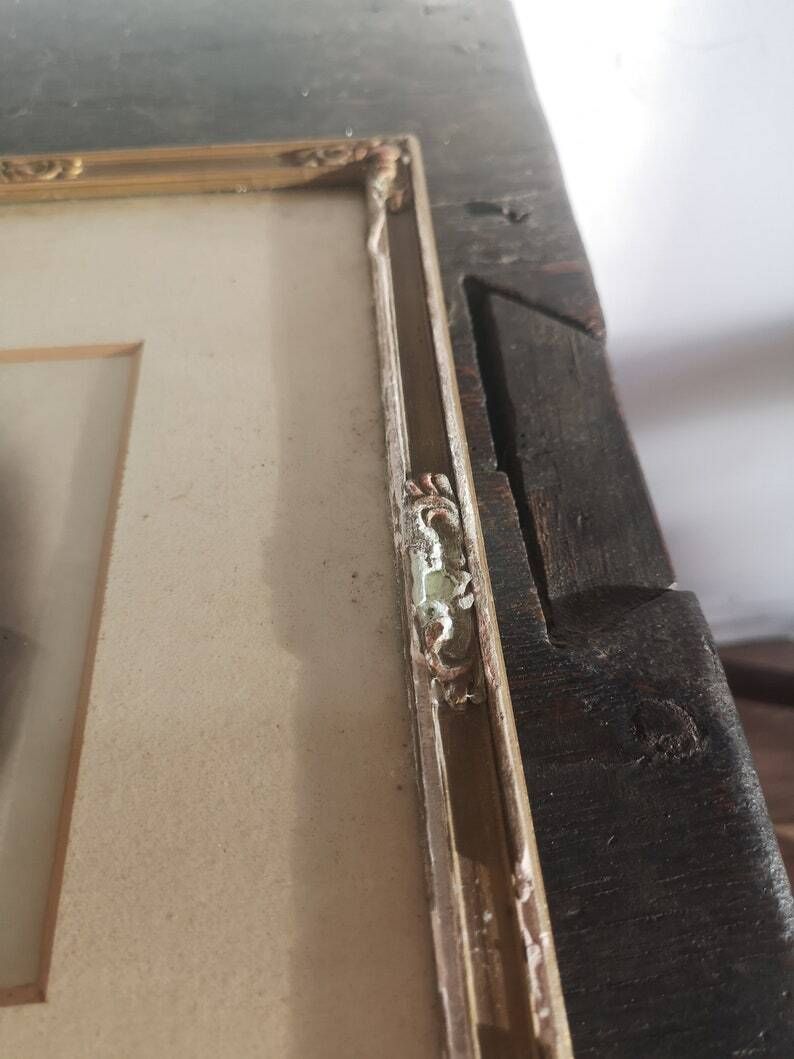 Decorative Antique Frames Set Of 2 Chipped Gold Rocco Gilt Nostalgic Decor Rustic Picture Old Photo Wooden Vintage Display Gallery Wall photo buy