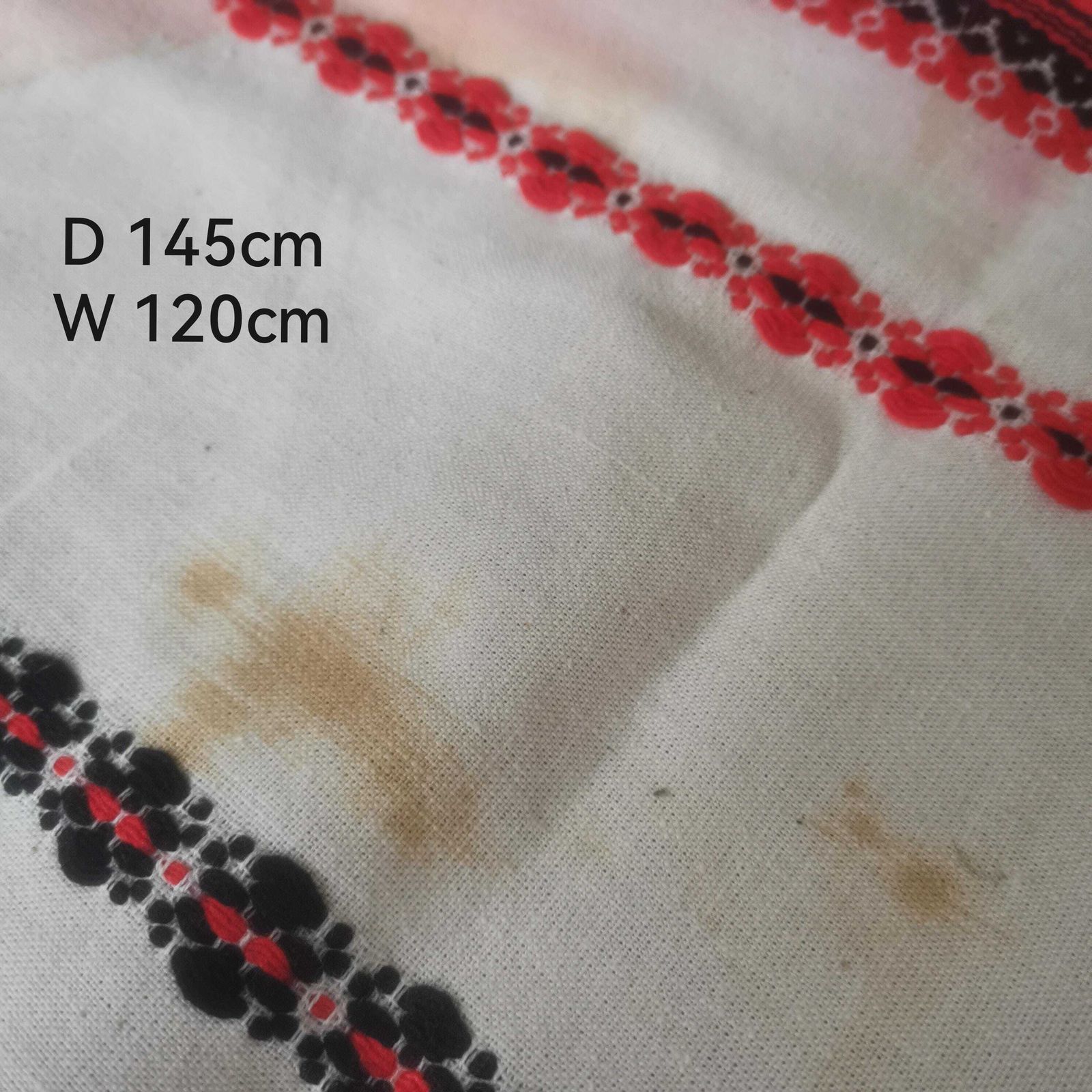 Woulda Love To Plough In Sárköz   Huge Hand Woven Folk Art Flax Tablecloth From Southwest Hungary photo 52.0