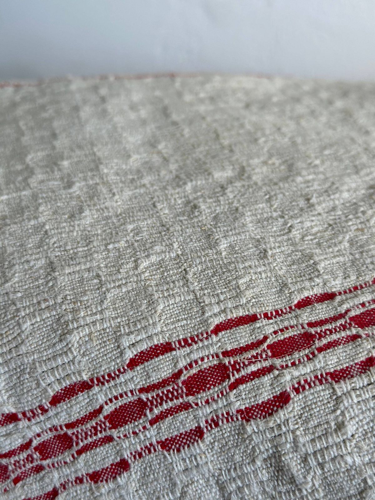Large Heavy Luxurious Hemp Vintage Hand Made Loomed Antique Natural Organic Fabric Cloth Material Kitchen Farmhouse Rustic Shabby Decor photo for sale