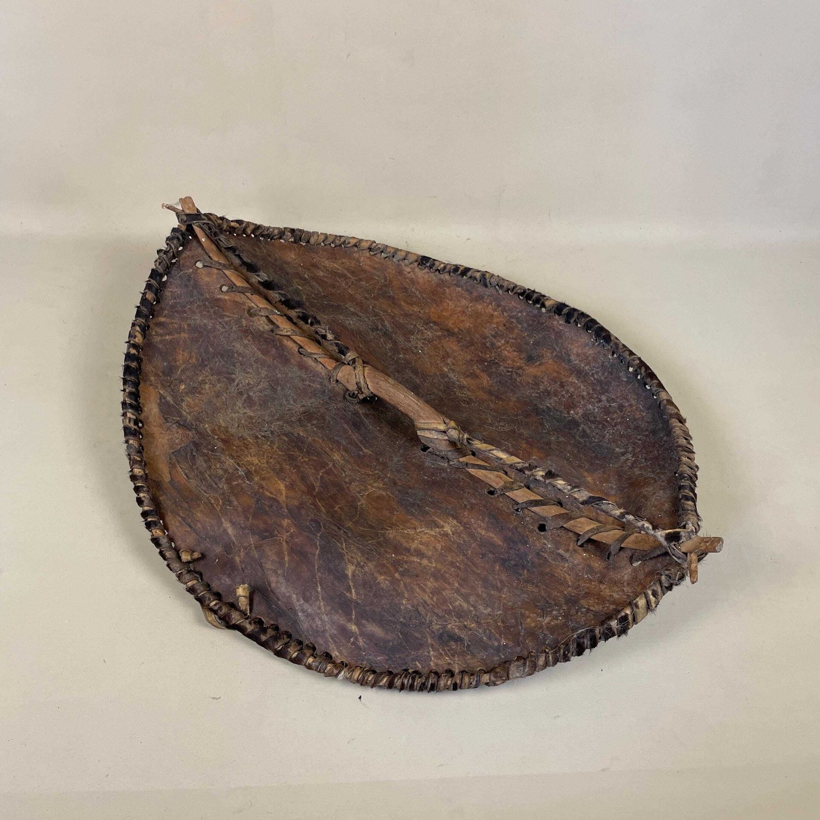 Decorative Maasai Shield African Tribal Artefact Art Handmade Cow Hide Leather Antique Old photo Home Decor