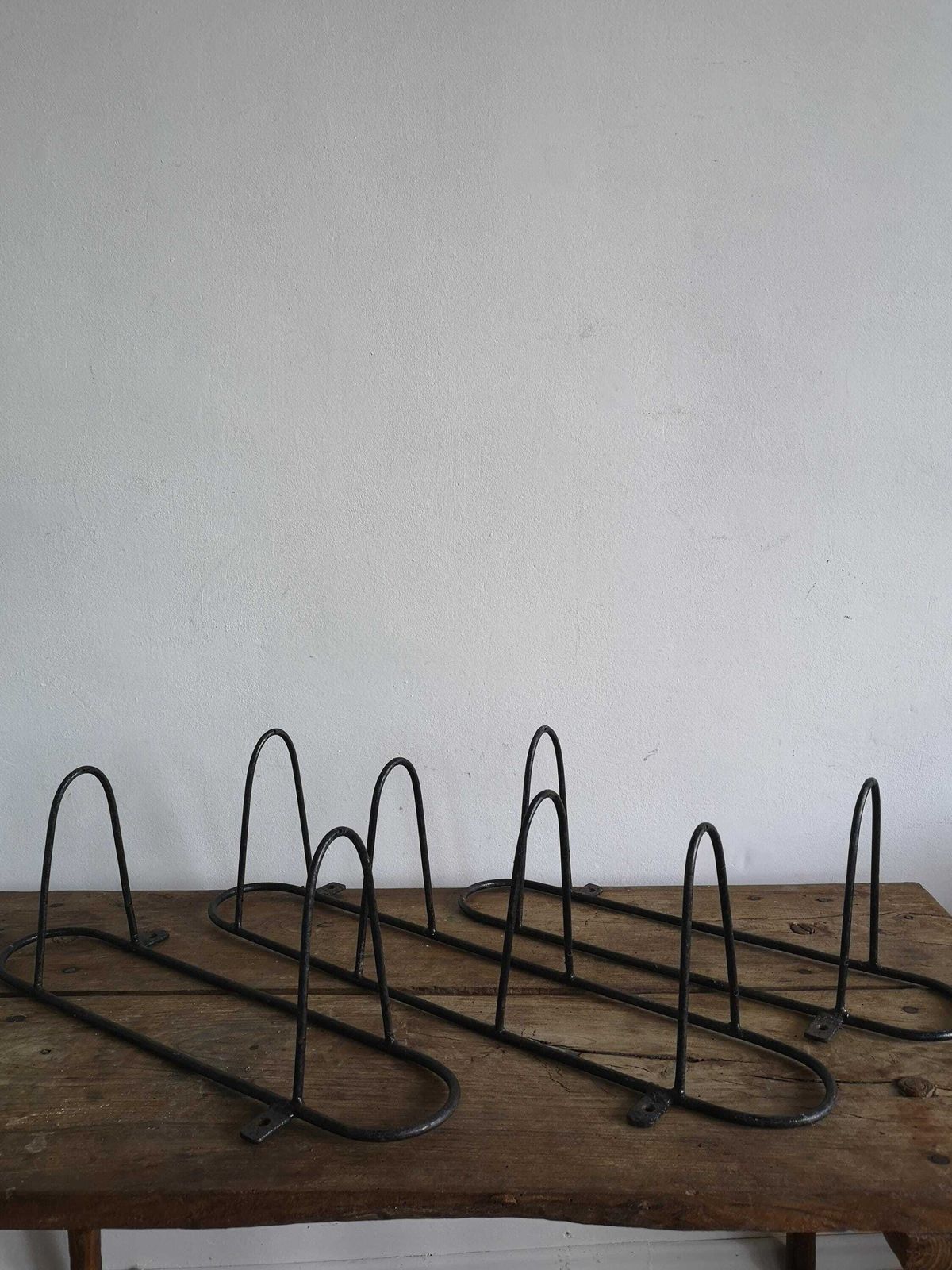 Vintage 1950s Central European Mid Century Modern Cast Iron String Shelf Brackets Strong, Robust, Stylish For Customized Shelving Delight photo furniture