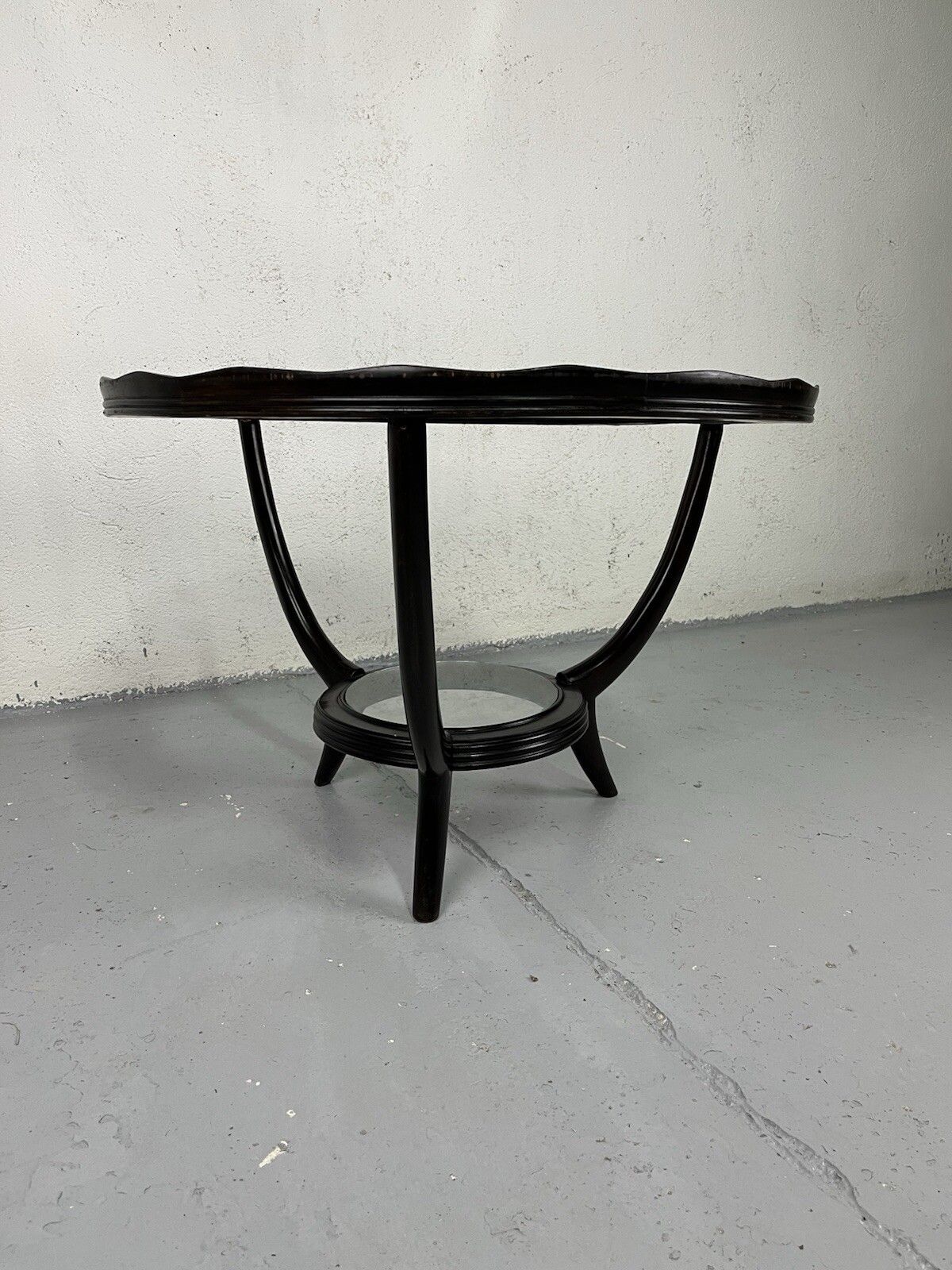 photo vintage Paolo Buffa 1950’s Vintage Design Wooden Glass Coffee Table