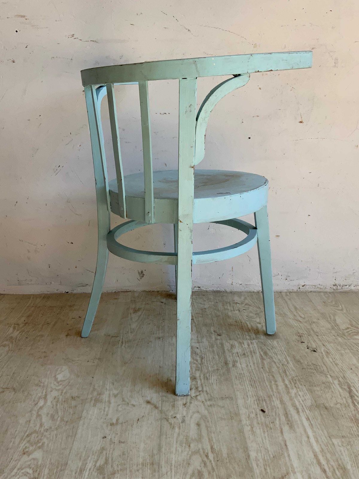 French Blue Antique Thonet Style Chair C1900 Elegance | Solid Wood| Reclaimed From Old Tea House| Timeless Art For Your Home Décor photo buy