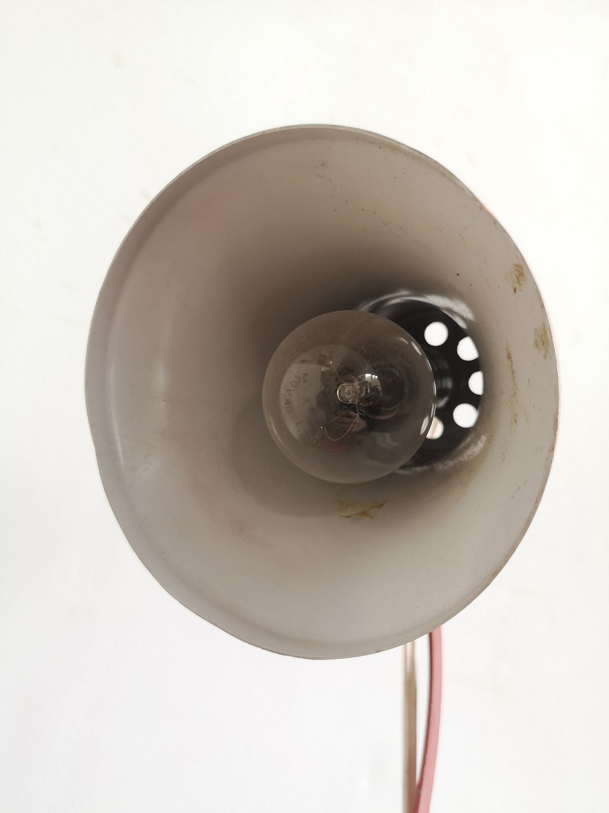 Bright Quirky Orange Mid Century Table Desk Lamp, Photo Studio Lighting, Circa 1960's & 70's, Vintage Retro Style Working And Wired photo for sale