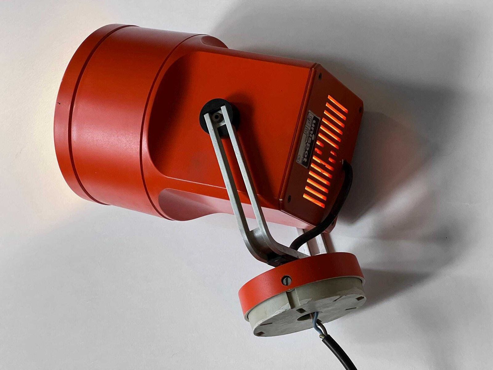 Orange Spotlight "Unispot" By Bent Boysen For Louis Poulsen. Denmark 1970s photo Lighting