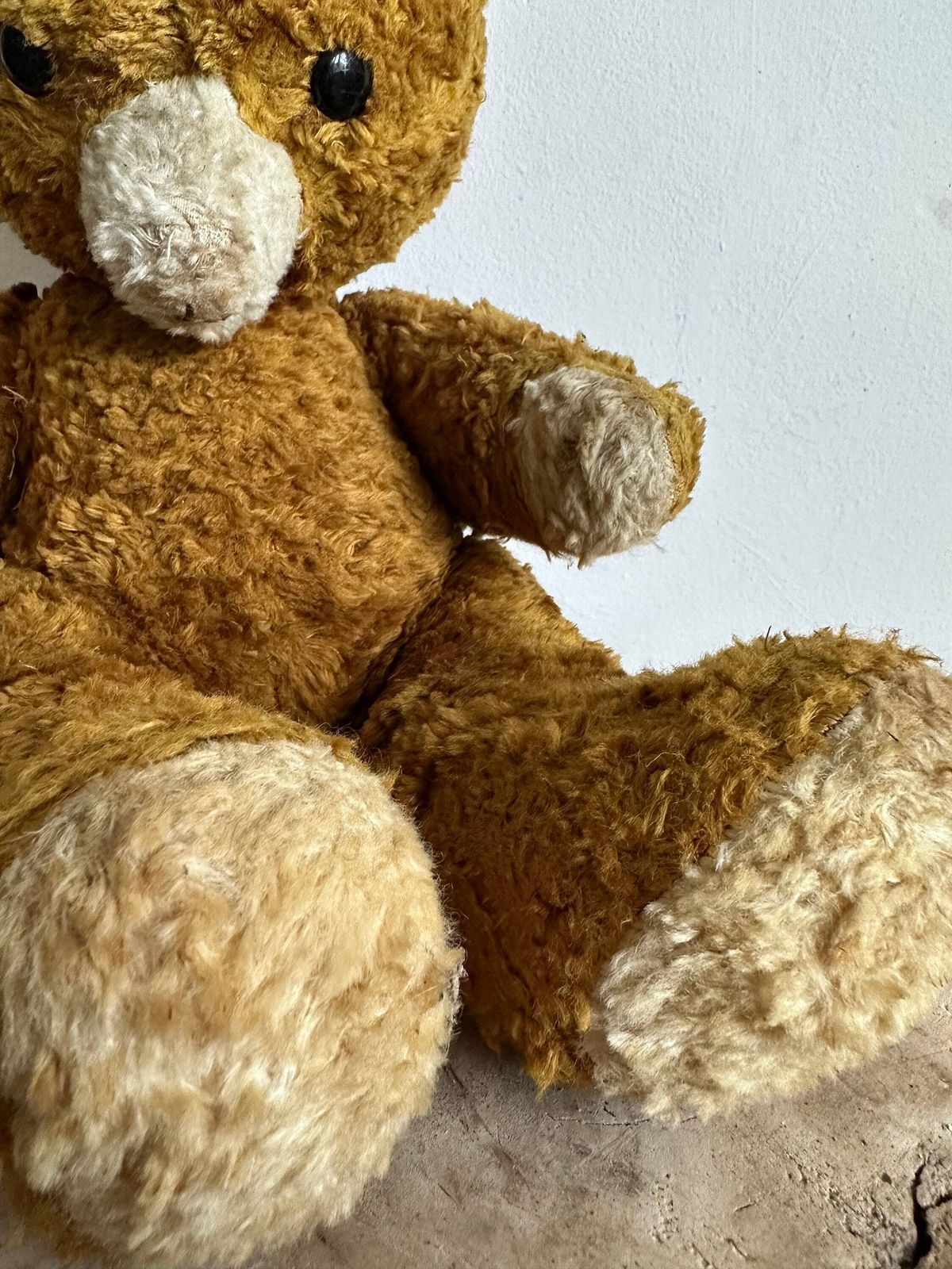 Adorable Antique Teddy Bearginger Cute Semi Jointed Bear Sweet Orphaned Character Teddy Soft Toy, Collectible C1950 Handmade European Straw photo for sale