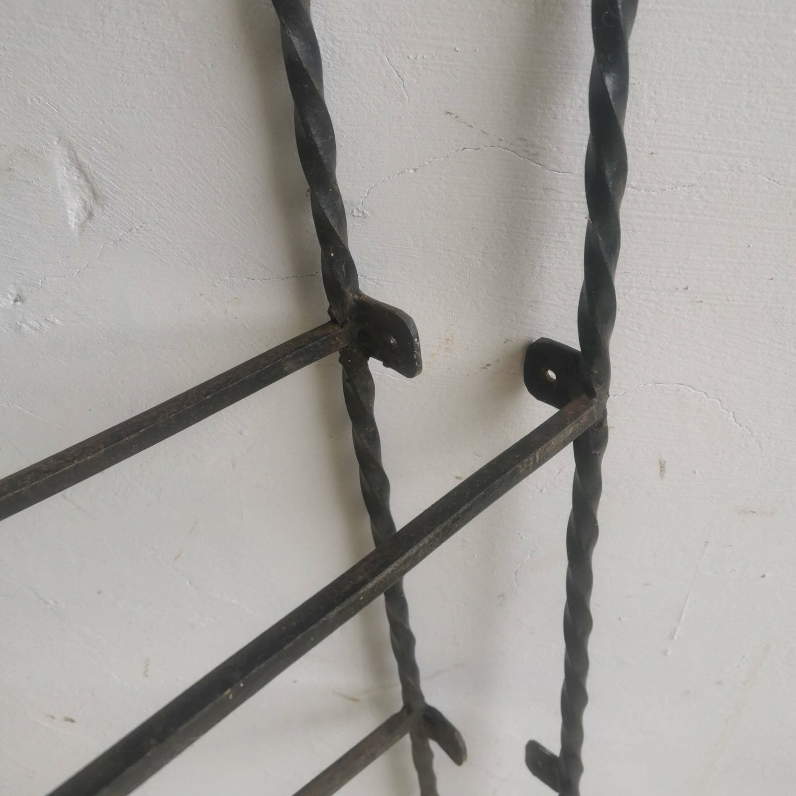 Vintage 1950s Central European Mid Century Modern Cast Iron String Shelf Brackets Strong, Robust, Stylish For Customized Shelving Delight photo 83.0
