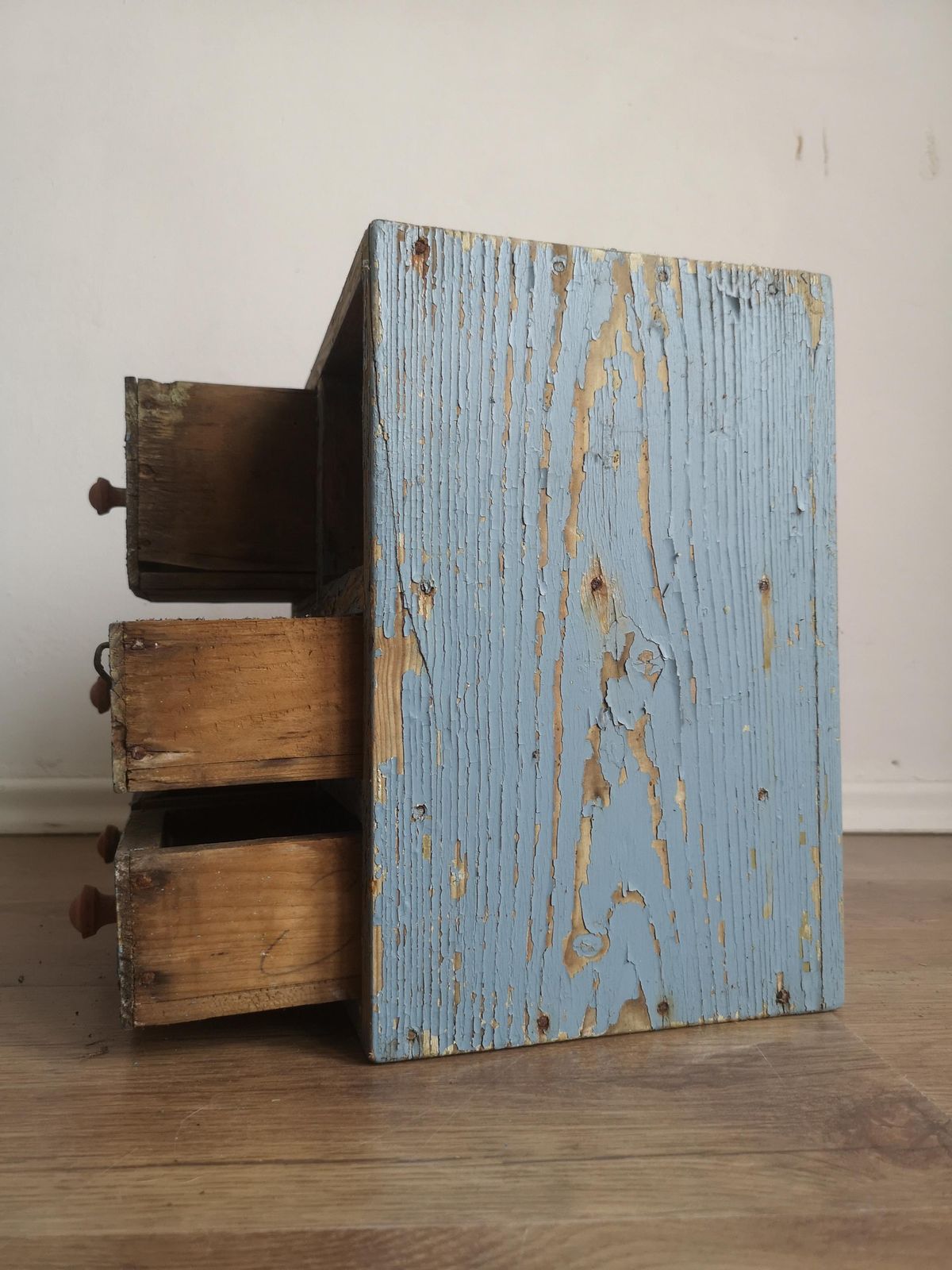 Folk Apothecary Cabinet Small. Jewelry Box Mini Chest Of Drawers Herb Cupboard, Original, Trinket, Hand Made, Primitive 100 Yrs Old photo vinterior