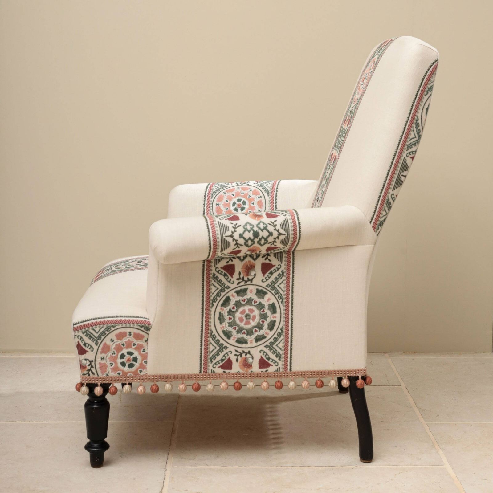 A Classic Antique Square Back French Armchair Dating To Around 1880. photo furniture