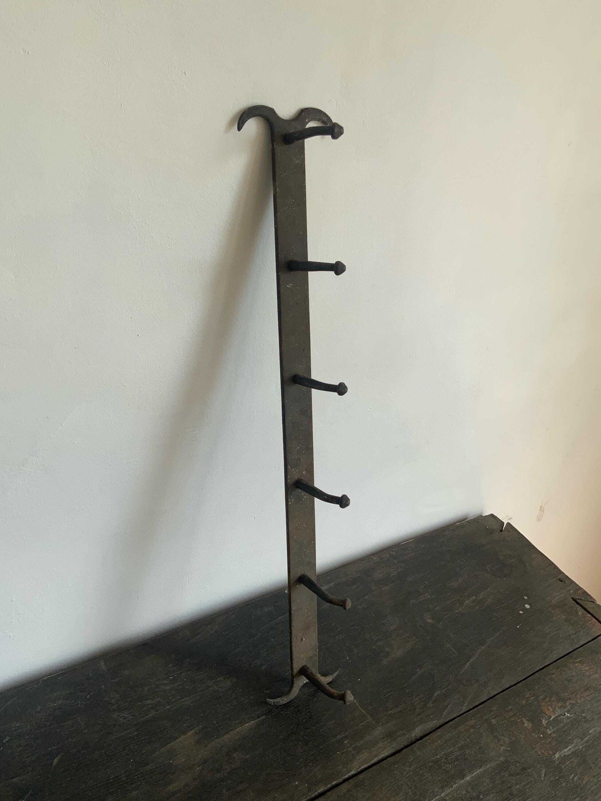 Iron Wall Mounted Coat Hooks Original And Unique, Central European Design Rustic Decor, Strong Metal Barn Homestead Style, Robust, Strong