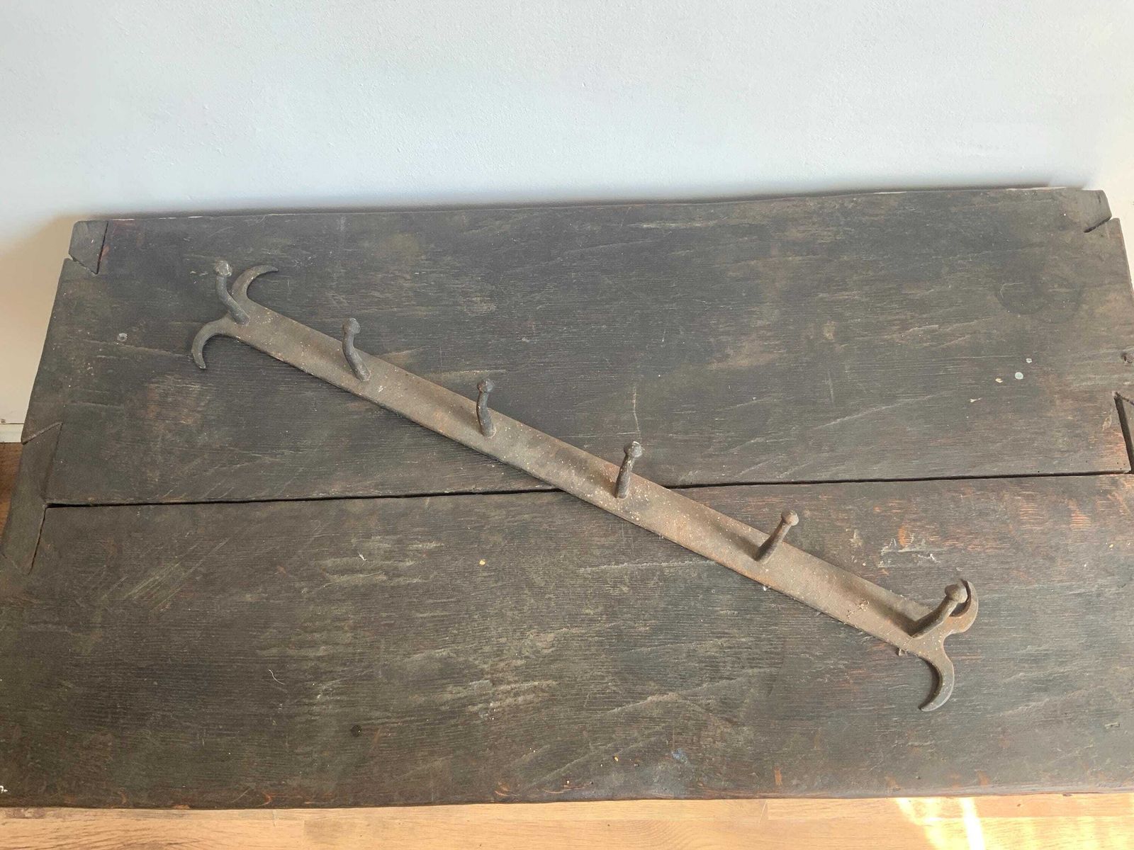 Iron Wall Mounted Coat Hooks Original And Unique, Central European Design Rustic Decor, Strong Metal Barn Homestead Style, Robust, Strong photo furniture