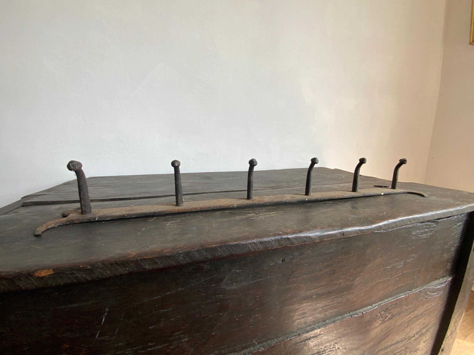 Iron Wall Mounted Coat Hooks Original And Unique, Central European Design Rustic Decor, Strong Metal Barn Homestead Style, Robust, Strong photo Furniture