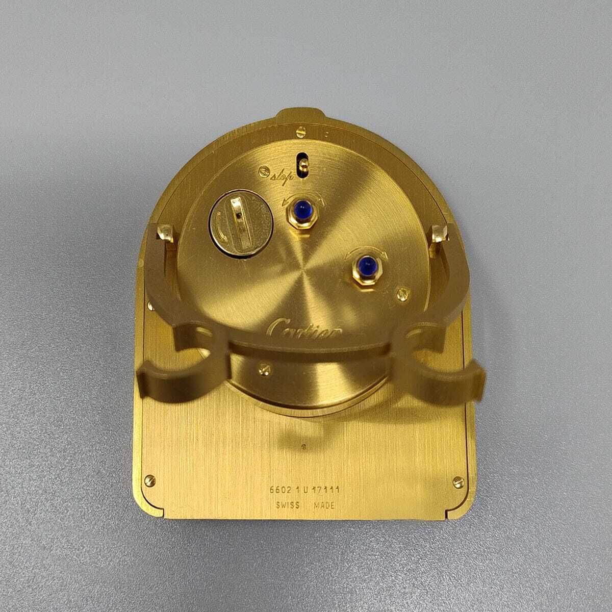 1980s Gorgeous Cartier Romane Alarm Clock Pendulette. Made In Swiss photo vinterior