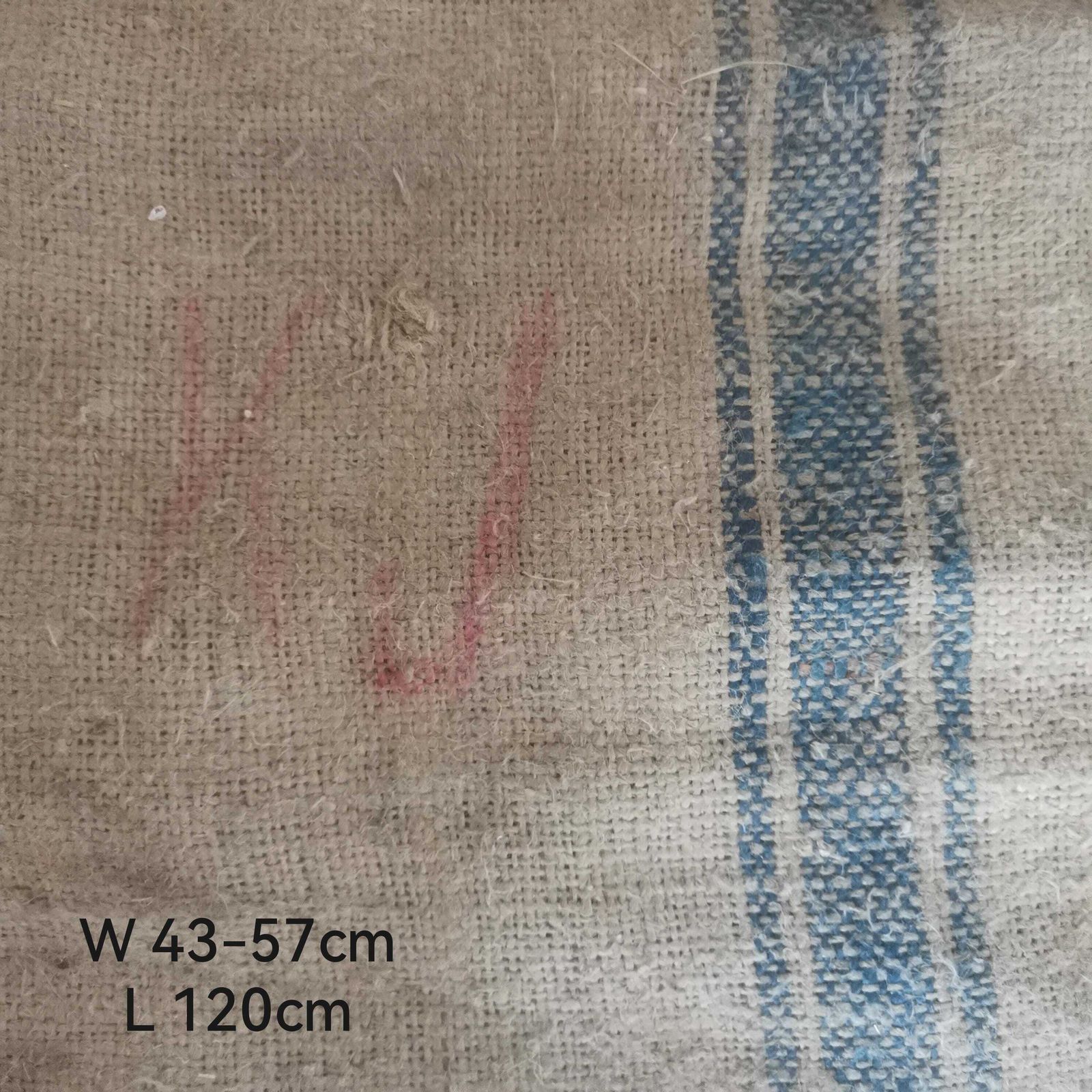 X 3 Mixed Big Old Sand Potato Jute Hessian Sack Railway Transportation Eastern Europe Up Cycle, Fabric, Vintage, Retro, Steam Train Farm photo vintage