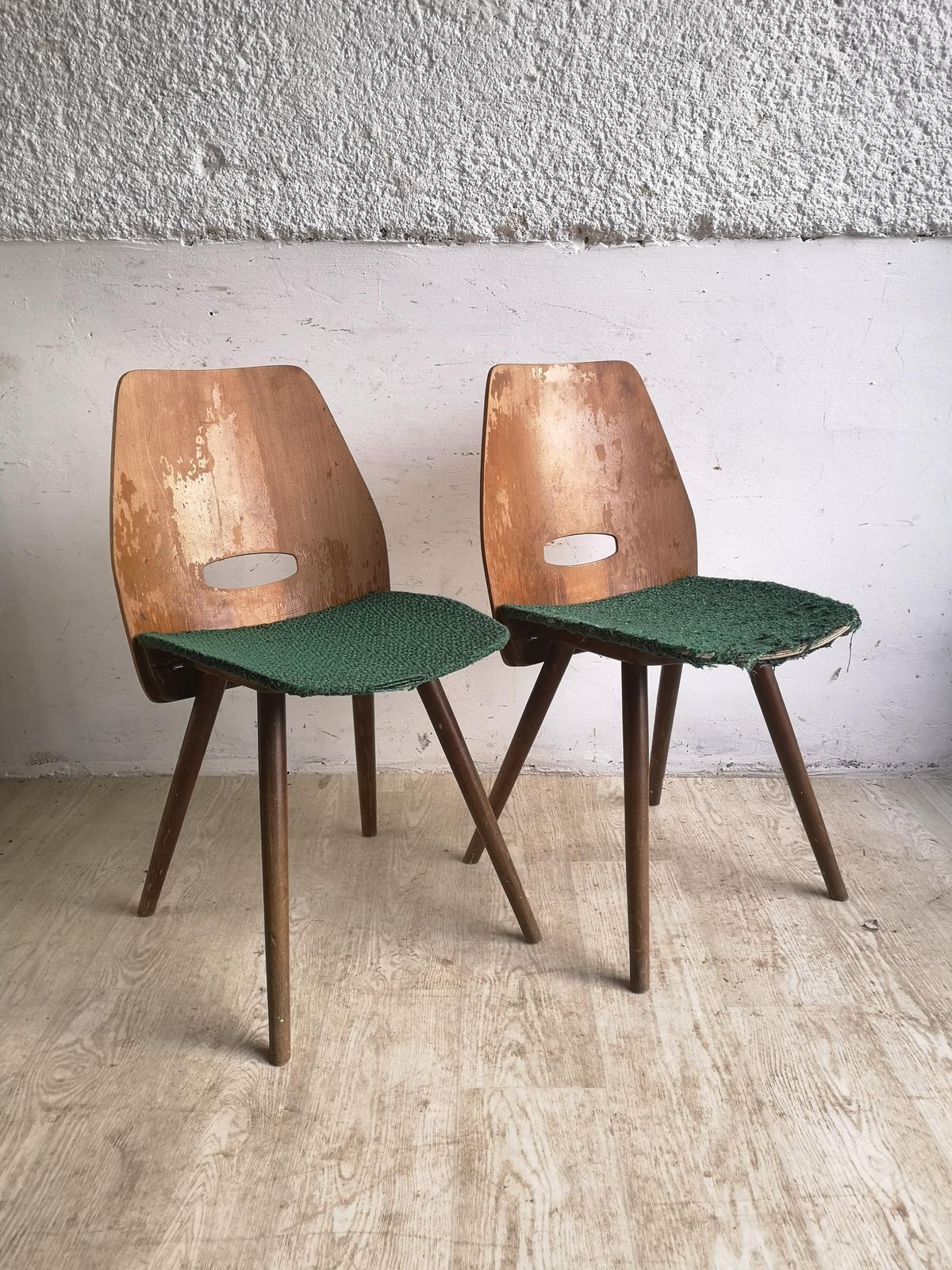 Chairs Vintage Czechoslovakia Dining Tatra Nabytok 1960 'S Mid Century Rare Unique Seating Solid Oak Barcelona Legs Blue Velvet