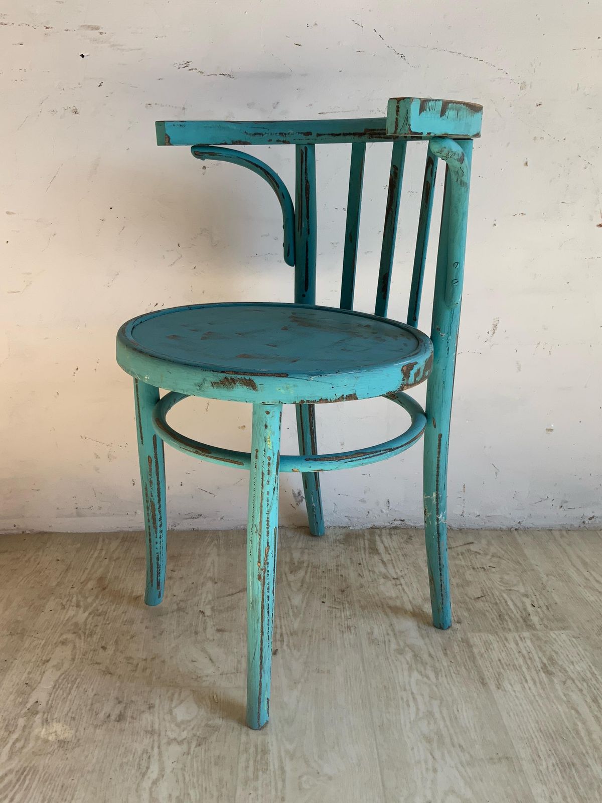 Antique Thonet Style Chair:1890s Austrian Elegance Solid Oak Wood| Reclaimed From Budapest Tea House| Timeless Art For Your Home Décor Blue photo for sale