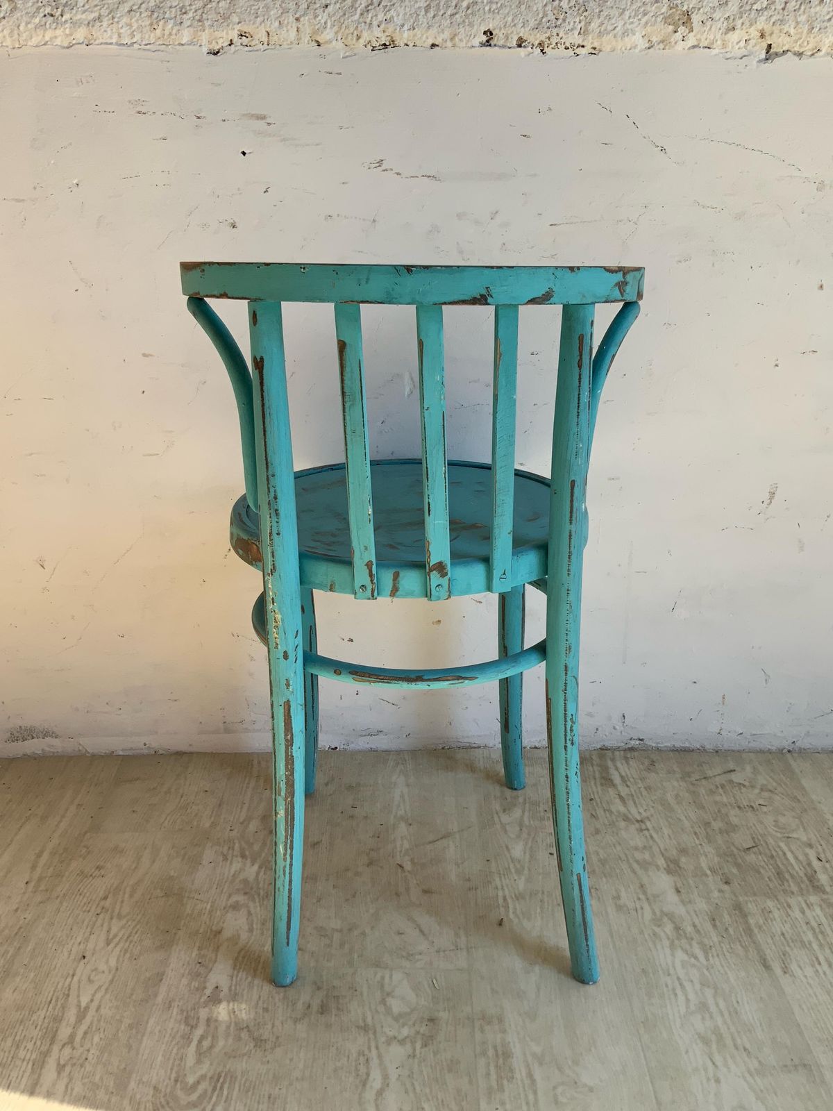 Antique Thonet Style Chair:1890s Austrian Elegance Solid Oak Wood| Reclaimed From Budapest Tea House| Timeless Art For Your Home Décor Blue photo vinterior