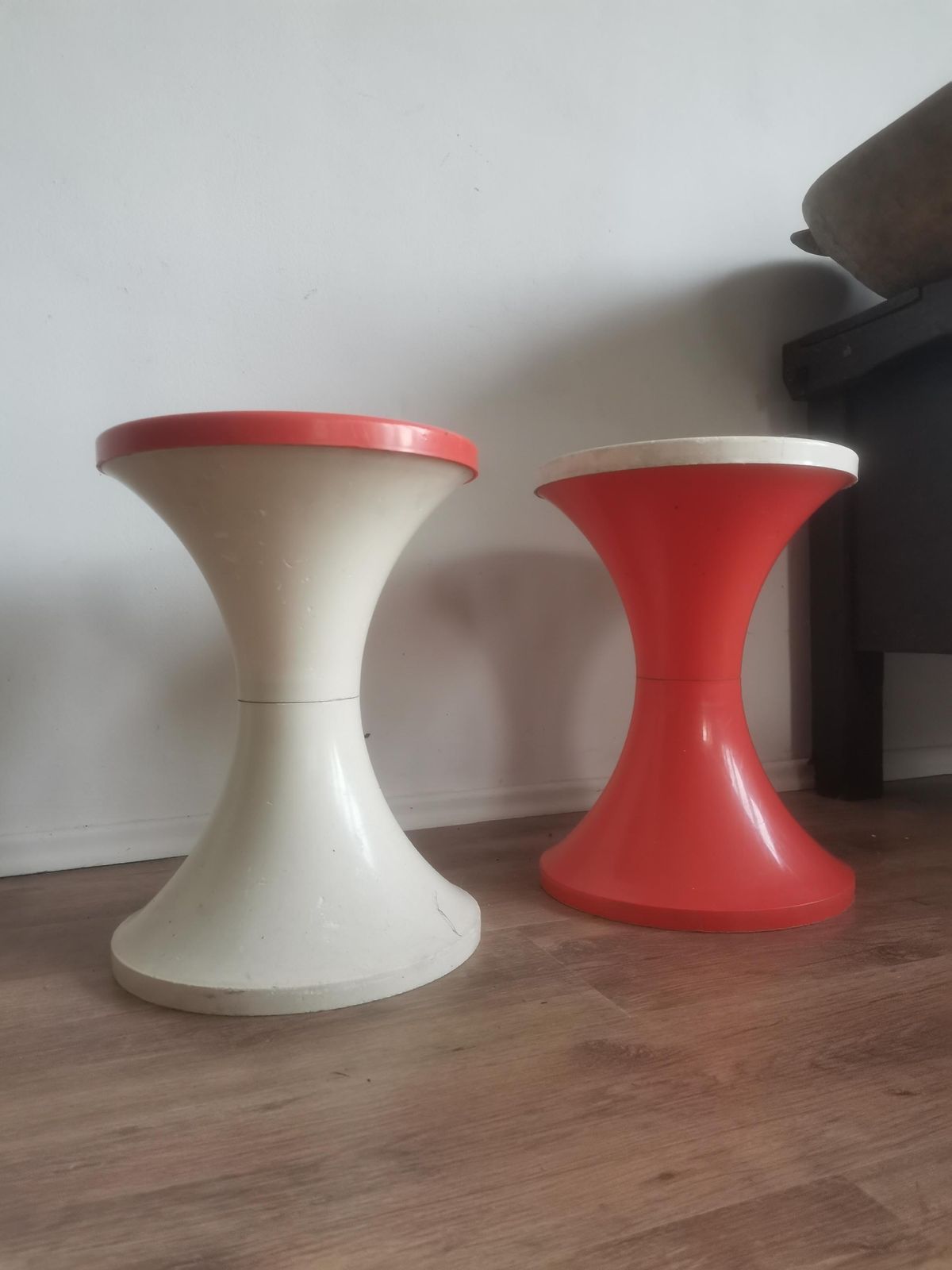 Vintage 1960s German Made Iron Pub Stools Set Of 2   Authentic, Sturdy, And Reclaimed From Budapest Eatery   Timeless Pieces For Your Space! photo for sale