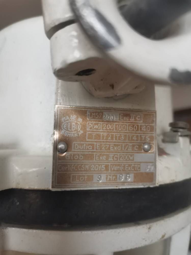 Vintage Bulkhead, Loft, Factory, Industrial Light Fixture. Heavy Cast Shatter Proof 2 Available Kitchen Lighting Statement Piece White photo for sale