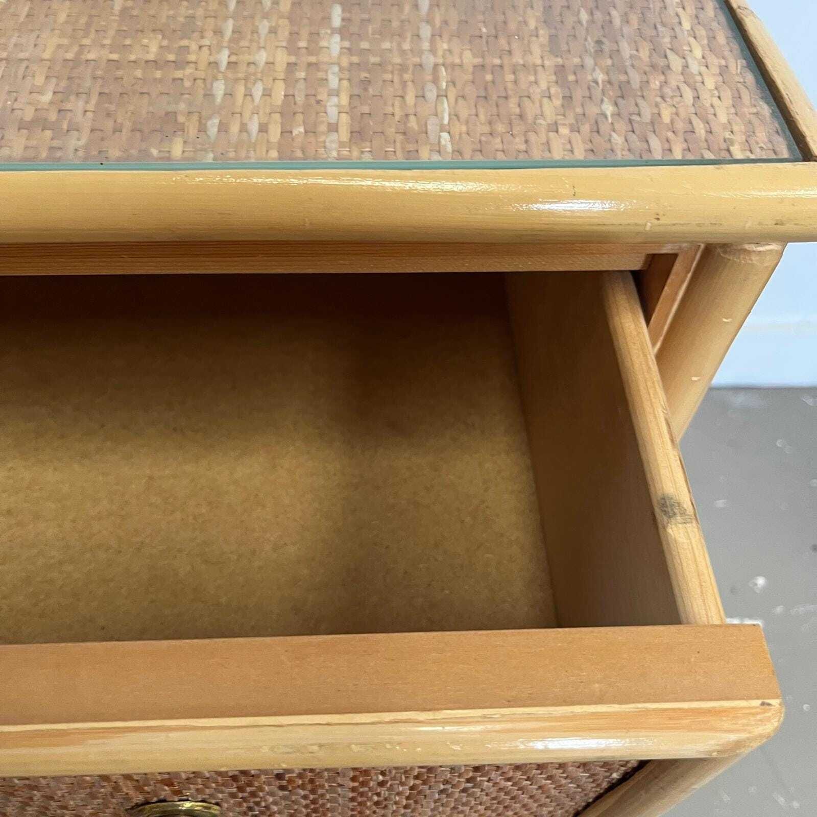 Cane Finished Vintage 3 Drawer Chest Of Drawers / Storage / Cupboard photo Furniture