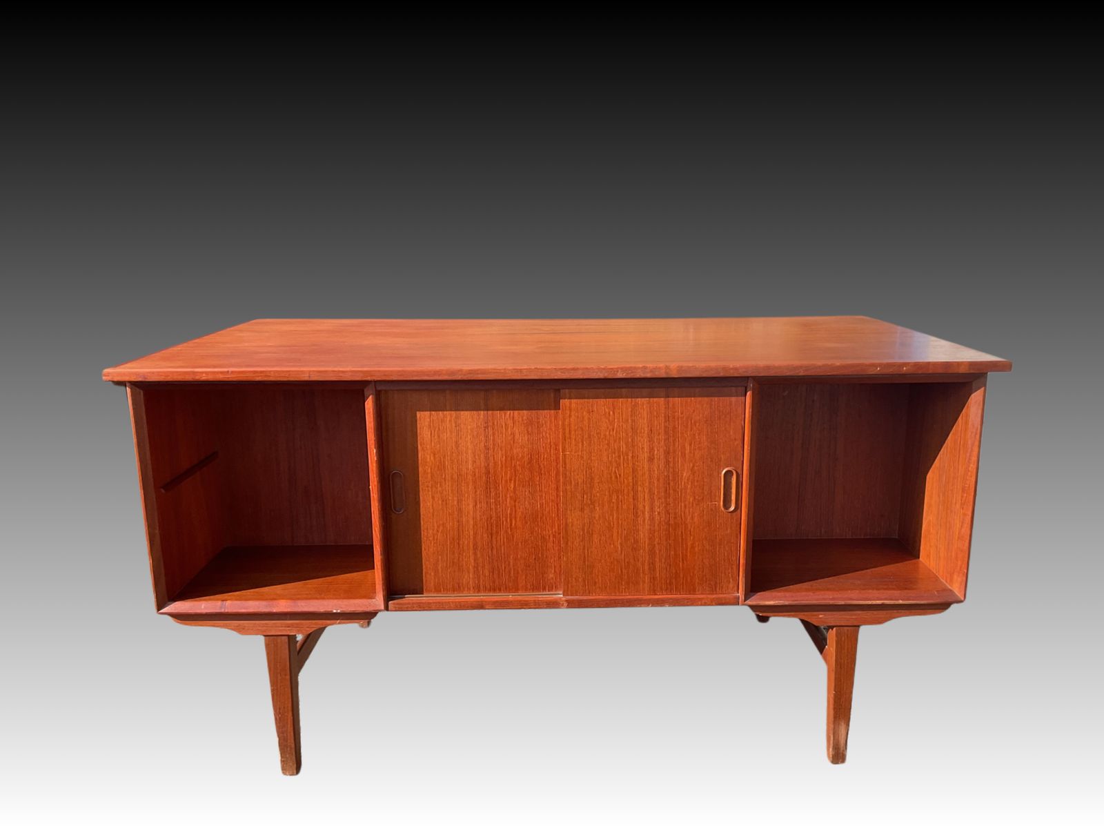 Danish Teak Pedistal Desk In Mid Century Design 1970s photo Furniture