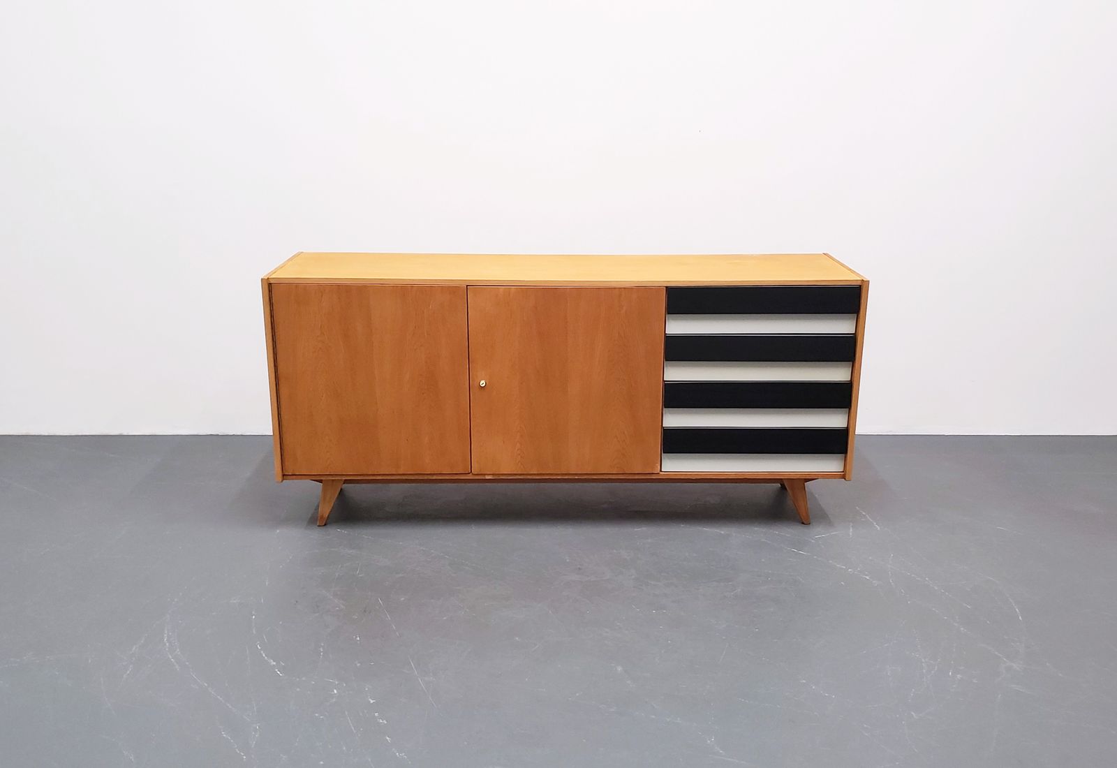 photo for sale 1966 Jiri Jiroutek Sideboard, Model U 460 In Black And White