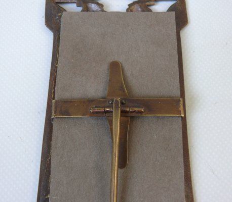 1016.6 Art Nouveau Patinated Bronze Floral Picture Frame With Vine Panicles, France, 1890s photo