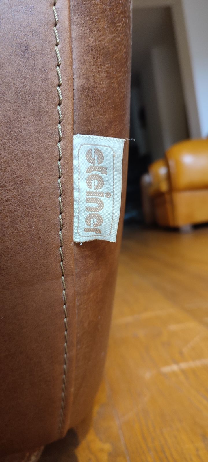 Steiner Vintage Club Armchair In Tan Leather photo furniture