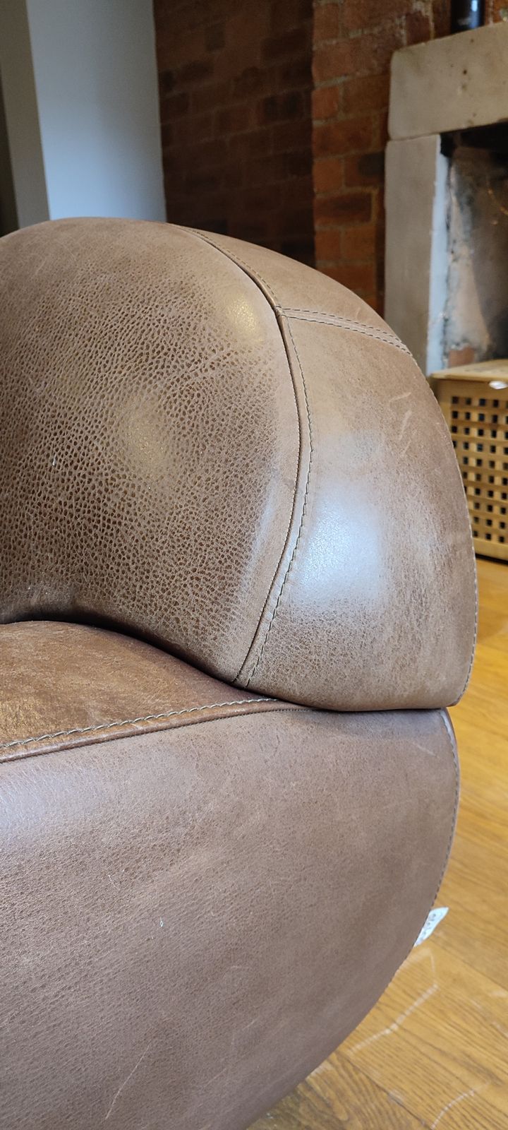 Steiner Vintage Club Armchair In Tan Leather photo for sale