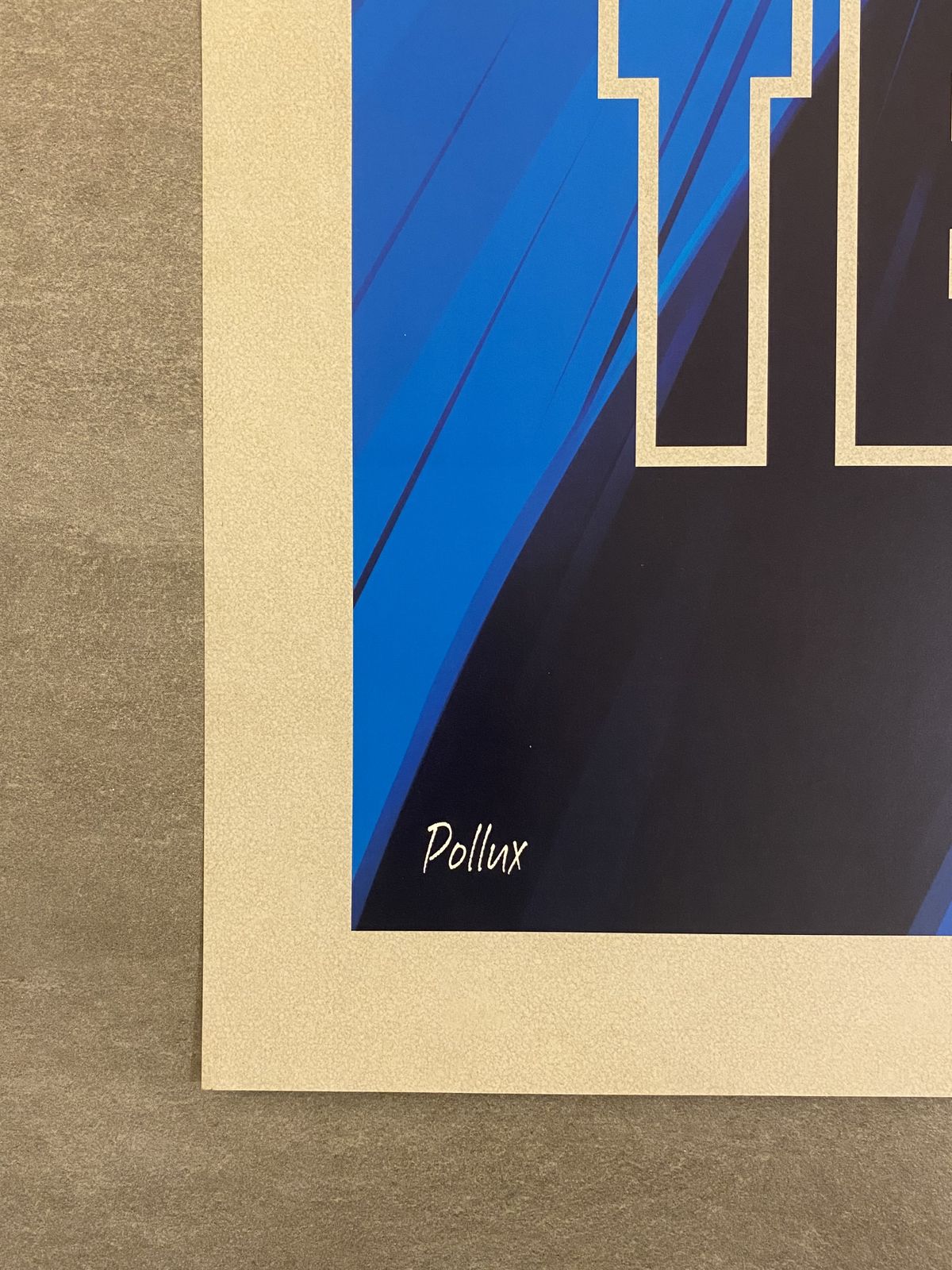 Pollux, 2020s   Tennis   Original Poster Printed In Offset With Detached Screen (Invisible)   Cm 98x 68   In 38,6 X 26,8   Hand Signed Lower Right photo vintage