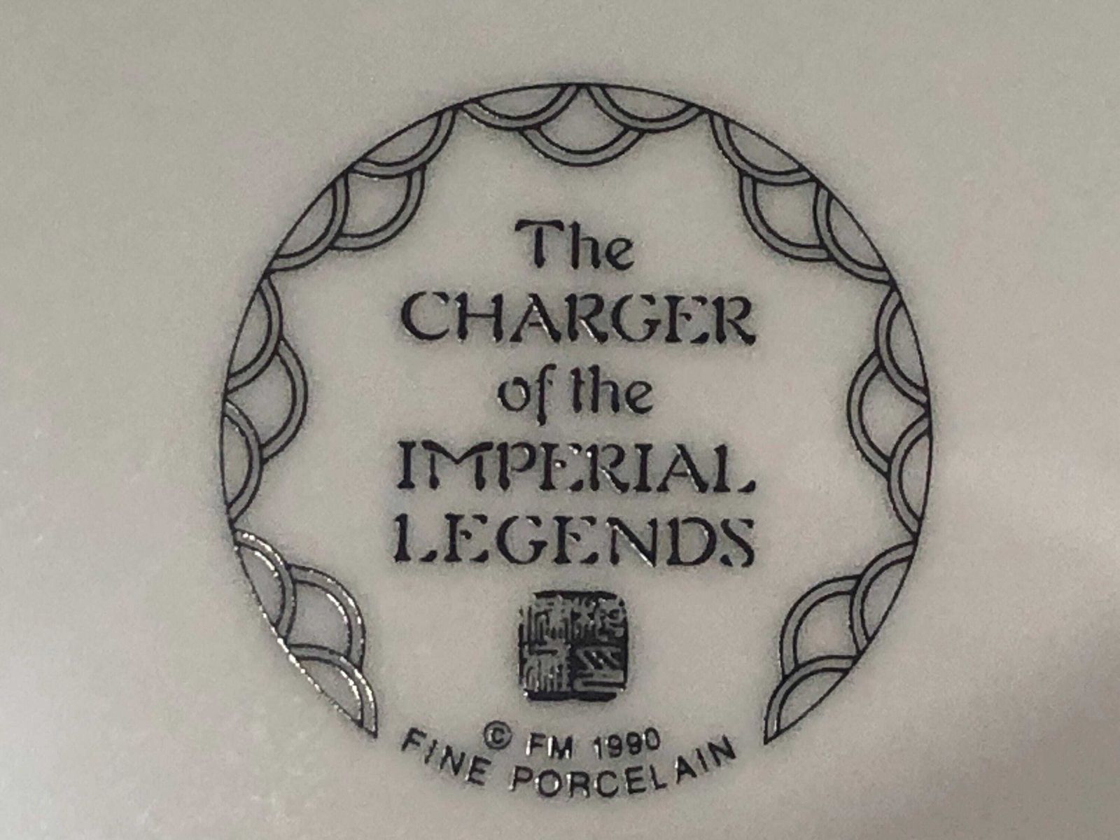 The Charger Of The Imperial Legends Fine Porcelain Dragon & Lion Decorative Plate photo for sale