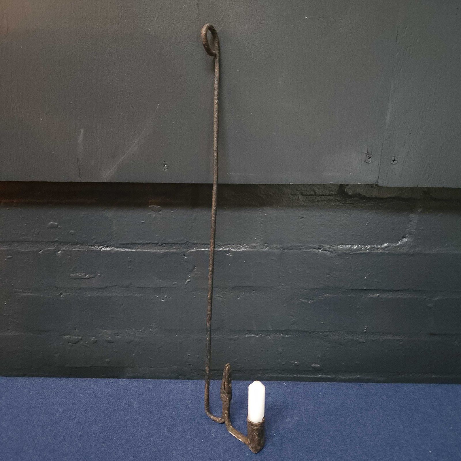 Welsh Hanging Rushlight And Candle Holder, Circa Late 18th Century