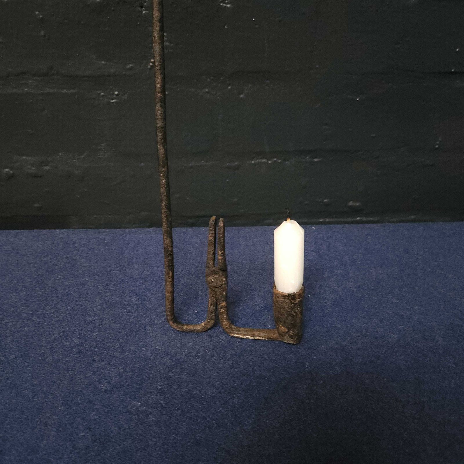 Welsh Hanging Rushlight And Candle Holder, Circa Late 18th Century photo for sale