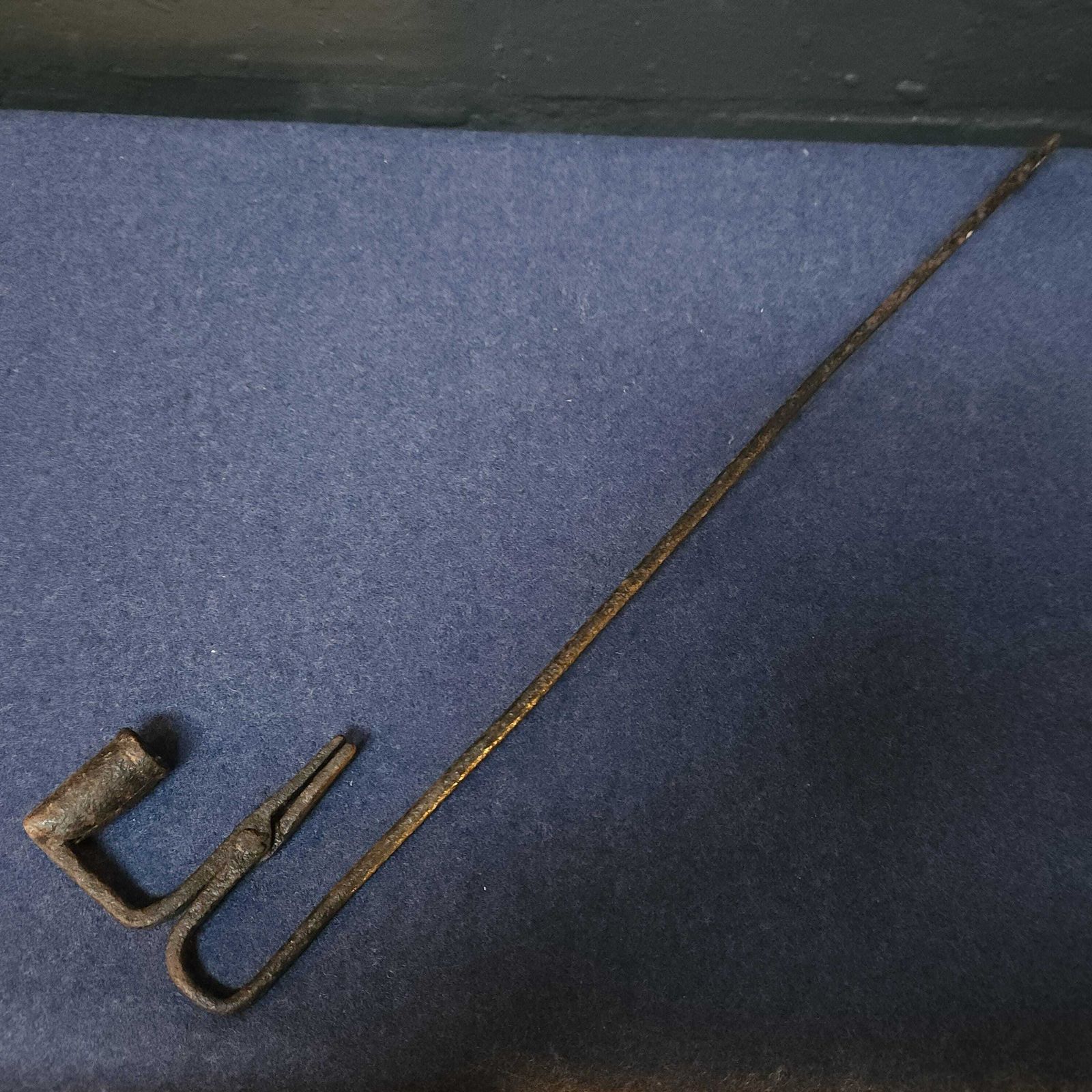 Welsh Hanging Rushlight And Candle Holder, Circa Late 18th Century photo vinterior