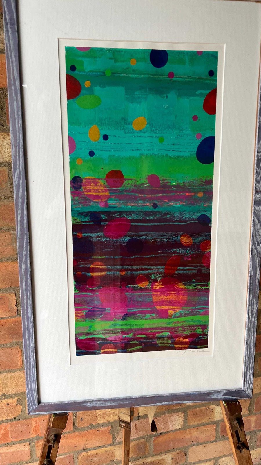 Framed Acrylic Painting "Bubbles" By Rae Flack – Contemporary Abstract Art photo for sale