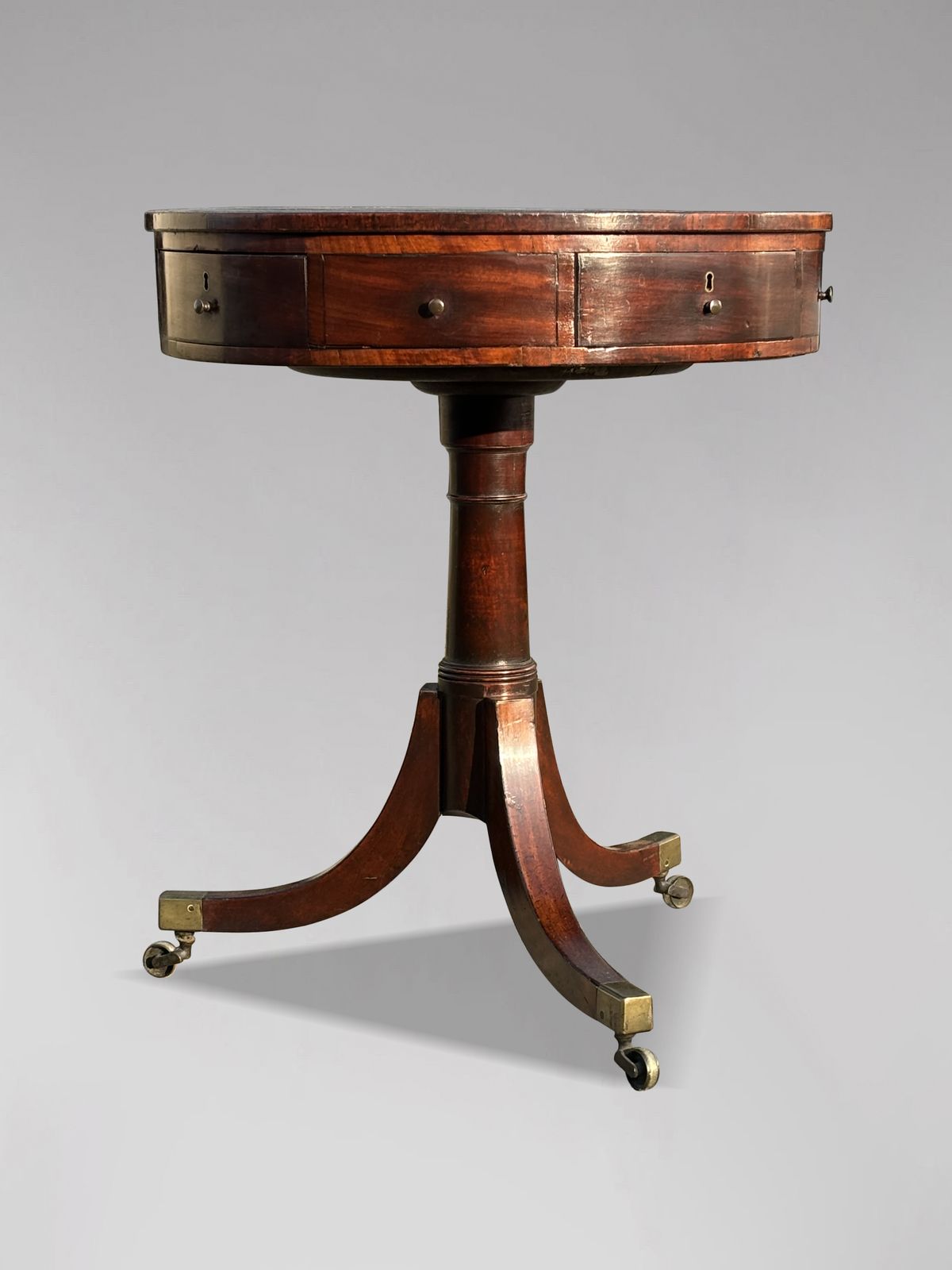 18th Century George III Period Small Mahogany Drum Table photo Furniture