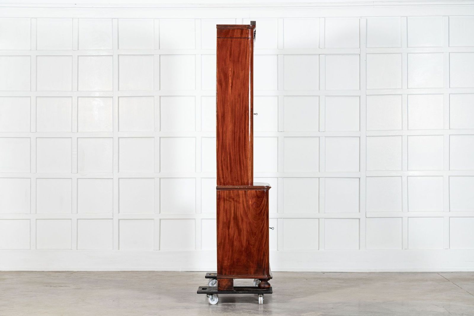 19thc French Flame Mahogany Glazed Bookcase photo vinterior