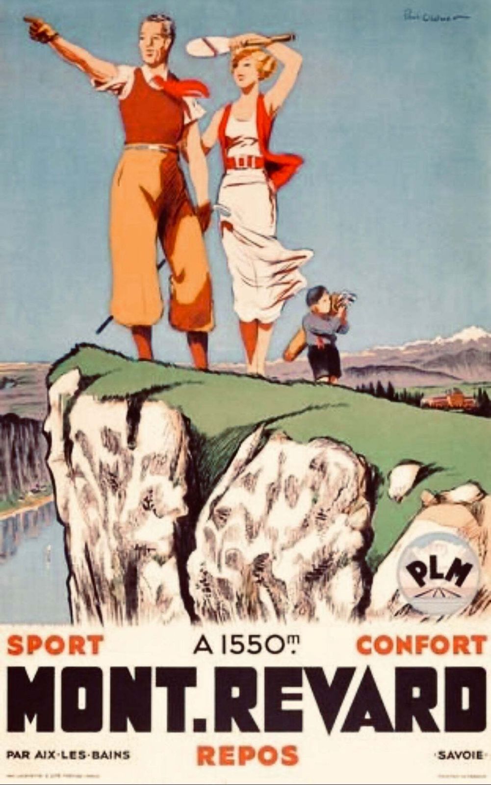 Mont Revard Ski Resort Poster France 1930s