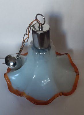 Vintage Murano Glass Pendant Lamp From Mazzega, 1970s photo for sale