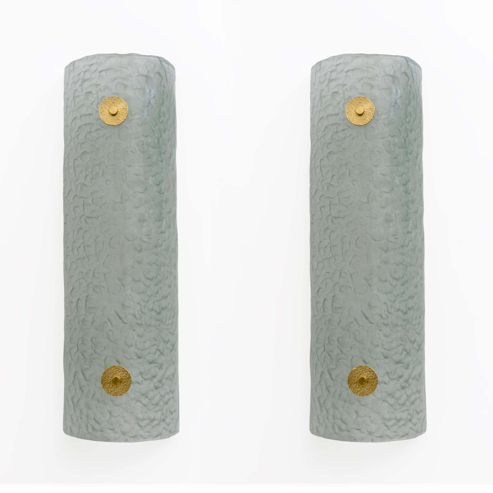 Pair Of Modern Italian Murano Glass Green Water And Brass Wall Sconces photo furniture