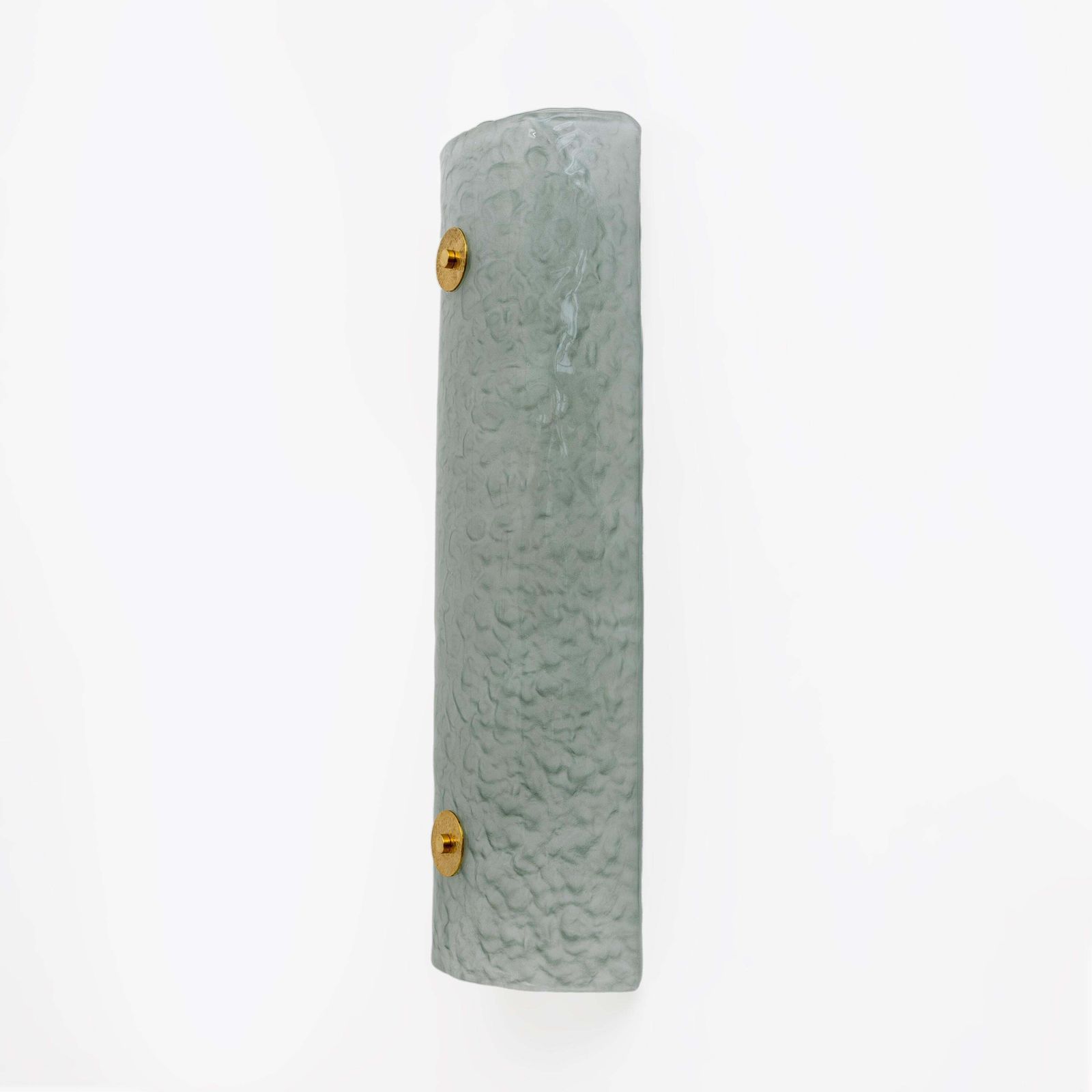 Pair Of Modern Italian Murano Glass Green Water And Brass Wall Sconces photo buy