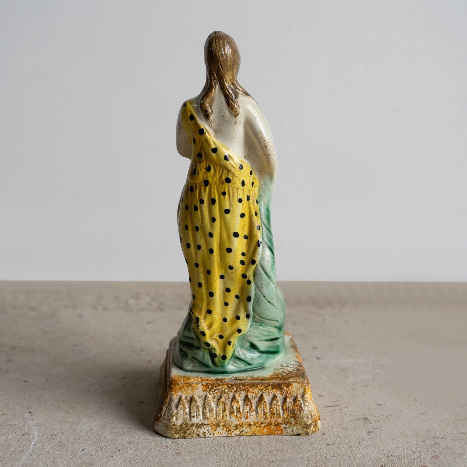 Antique Georgian Prattware Pottery Figure, Flora The Goddess Of Spring, C. 1800 photo 190.0