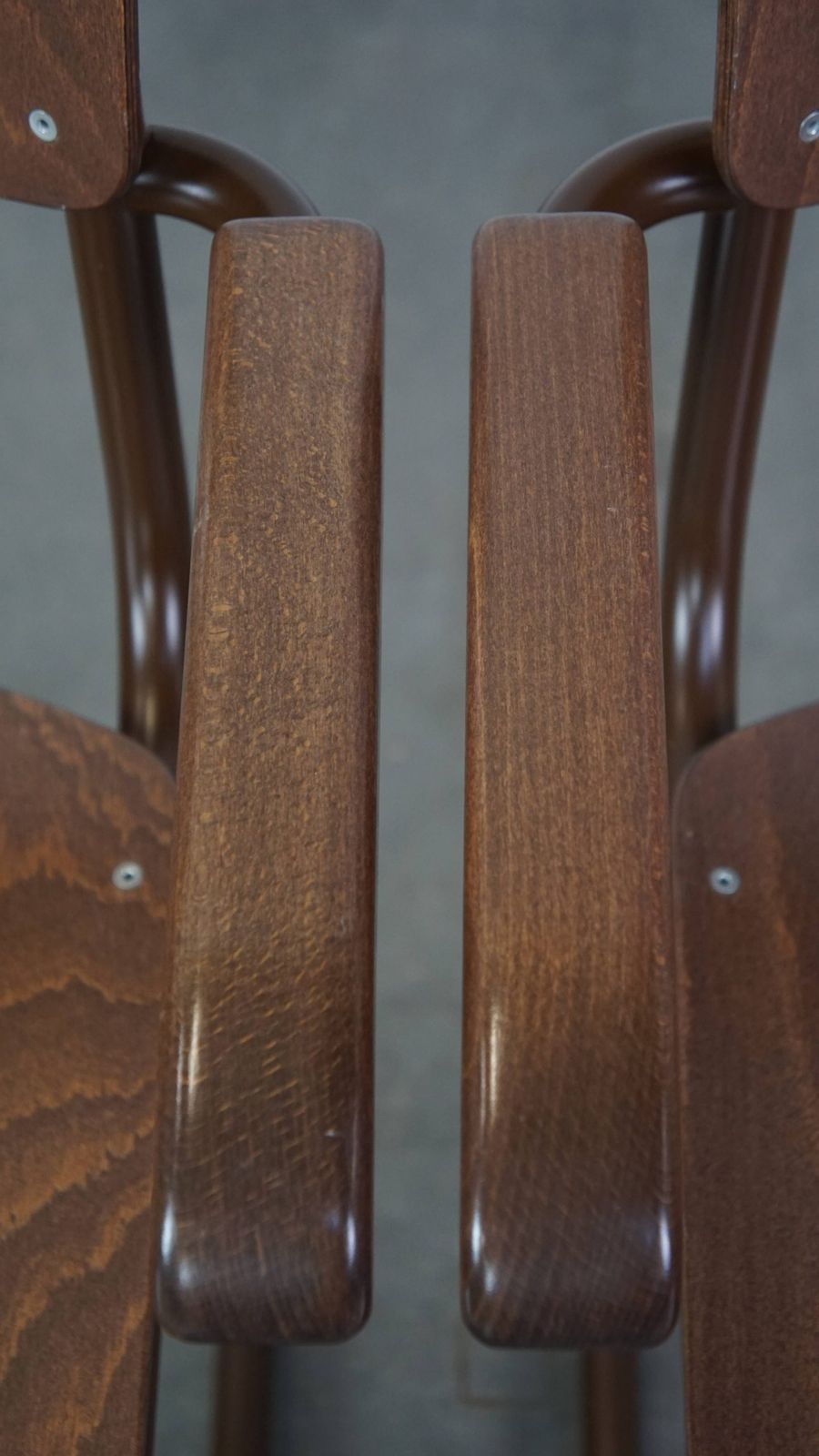 Set Van 2 Thonet Model S43 Eetkamerstoelen Met Armleuningen photo vinterior
