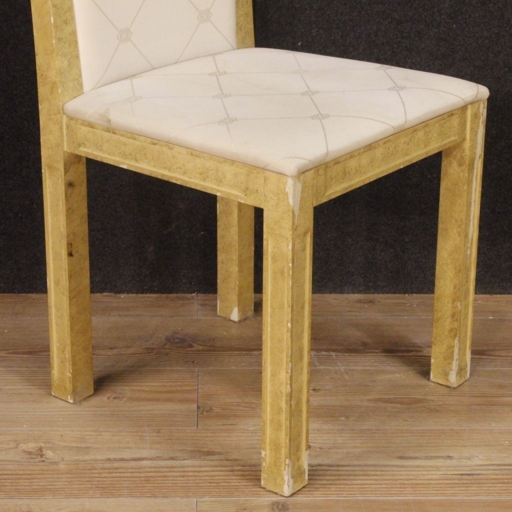 3150.0 8 Lacquered And Painted Italian Chairs From 20th Century photo
